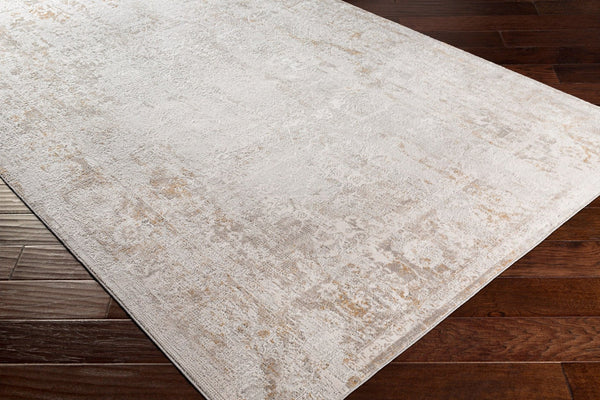 Livabliss Carmel Traditional Polyester Area Rug with Lustrous Sheen for Living and Dining Rooms Light Gray, Whi 10' x 13'11" CRL2305-1014