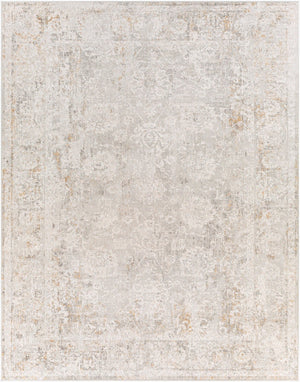 Livabliss Carmel Traditional Polyester Area Rug with Lustrous Sheen for Living and Dining Rooms Light Gray, Whi 7'10" x 10' CRL2305-71010