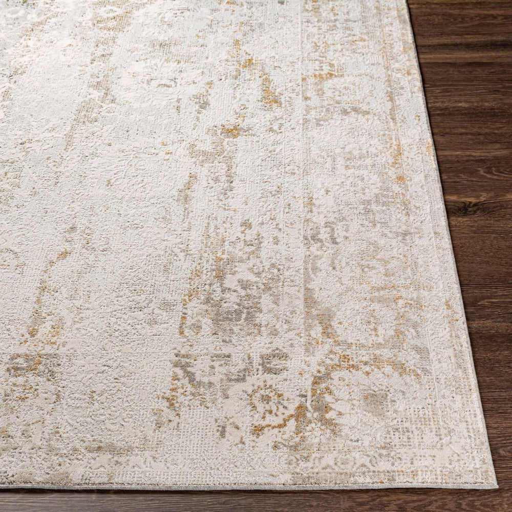Livabliss Carmel Traditional Polyester Area Rug with Lustrous Sheen for Living and Dining Rooms Light Gray, Whi 10' x 13'11" CRL2305-1014