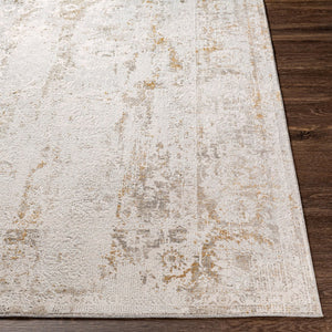 Livabliss Carmel Traditional Polyester Area Rug with Lustrous Sheen for Living and Dining Rooms Light Gray, Whi 10' x 13'11" CRL2305-1014
