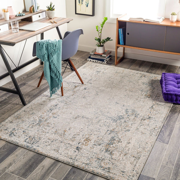 Livabliss Carmel Traditional Polyester Area Rug for Large Living or Dining Rooms High Traffic Light Gray, Dar 7'10" x 10' CRL2306-71010