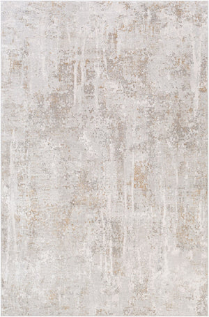 Livabliss Carmel Geometric Area Rug Mid-century Modern Polyester Pile for Living Dining Rooms Light Gray, Dar 9'6" x 6'7" CRL2310-6796