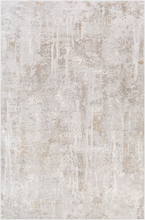 Livabliss Carmel Geometric Area Rug Mid-century Modern Polyester Pile for Living Dining Rooms Light Gray, Dar 9'6" x 6'7" CRL2310-6796