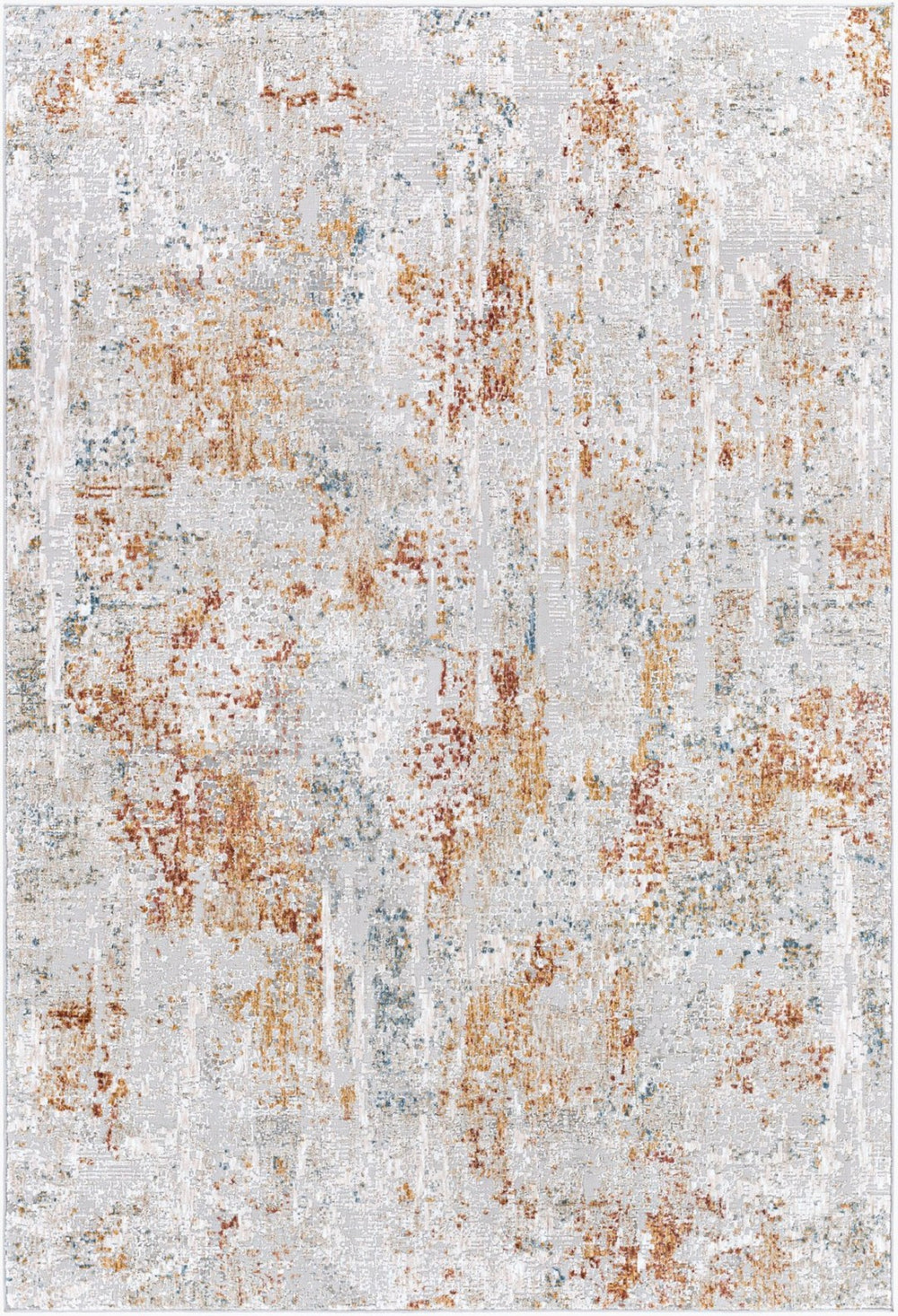 Livabliss Carmel Machine Woven Area Rug with Lustrous Sheen and High Low Pile for Large Rooms Light Gray, Whi 12' x 15' CRL2311-1215