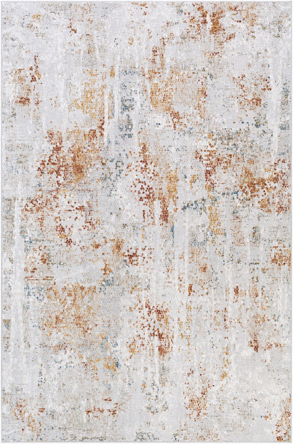 Livabliss Carmel Machine Woven Area Rug with Lustrous Sheen and High Low Pile for Large Rooms Light Gray, Whi 6'7" x 9'6" CRL2311-6796