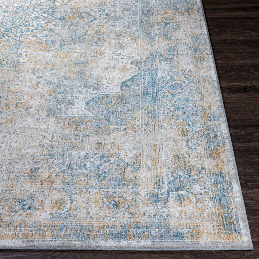 Livabliss Carmel Traditional Machine Woven Polyester Plush Accent Rug for Entryways and Bedrooms Taupe, Blue 2'7" x 3'11" CRL2312-274