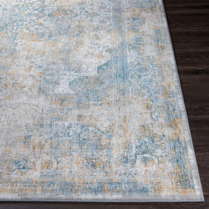 Livabliss Carmel Traditional Machine Woven Polyester Plush Accent Rug for Entryways and Bedrooms Taupe, Blue 2'7" x 3'11" CRL2312-274