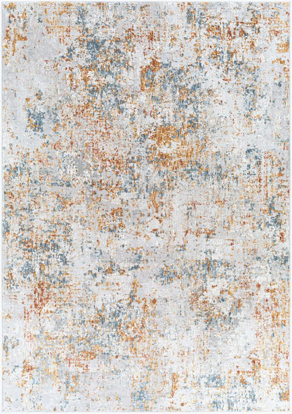 Livabliss Carmel Geometric Polyester Area Rug for Living Room with Medium Pile Turkish Weave Taupe, Blue 2' x 2'11" CRL2316-23