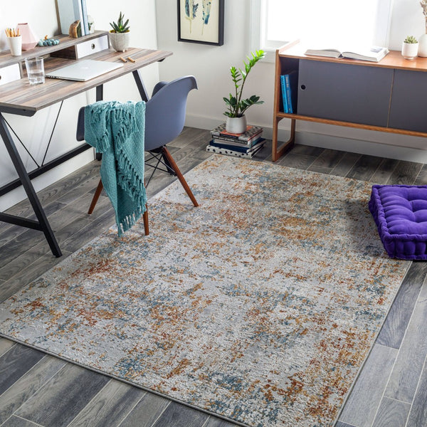 Livabliss Carmel Geometric Polyester Area Rug for Living Room with Medium Pile Turkish Weave Taupe, Blue 2' x 2'11" CRL2316-23