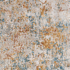 Livabliss Carmel Geometric Polyester Area Rug for Living Room with Medium Pile Turkish Weave Taupe, Blue 2' x 2'11" CRL2316-23