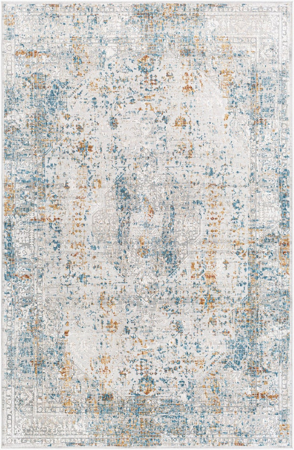 Livabliss Carmel Traditional Polyester Area Rug for Large Living Dining Rooms Medium Pile Light Gray, Tau 6'7" x 9'6" CRL2317-6796