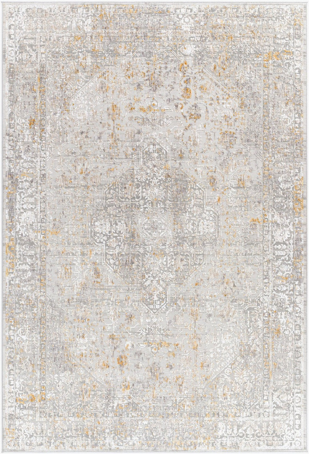 Livabliss Carmel Persian Inspired Machine Woven Polyester Area Rug for Living and Dining Rooms Light Gray, Mus 10' x 13'11" CRL2318-1014