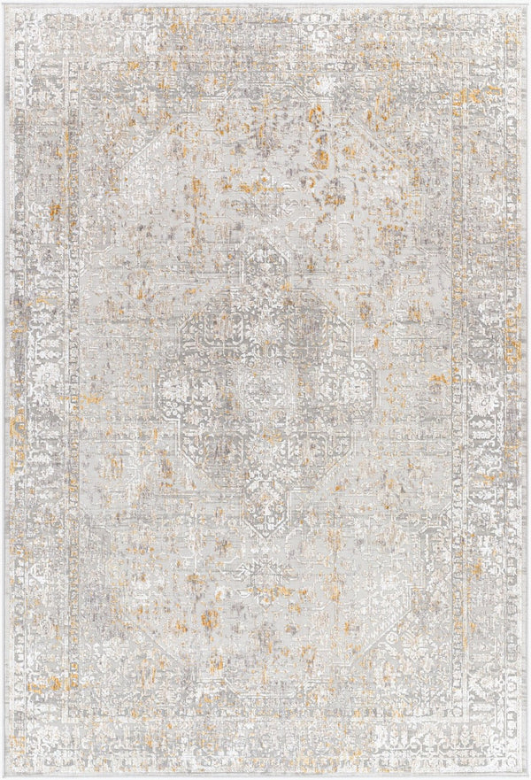 Livabliss Carmel Persian Inspired Machine Woven Polyester Area Rug for Living and Dining Rooms Light Gray, Mus 10' x 13'11" CRL2318-1014