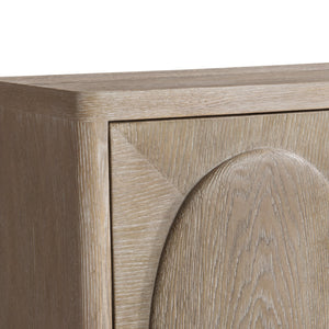 Bernhardt Bernhardt Aventura Bowfront 4-Door Buffet In Marcona Oak Veneer With Soft-Close Doors & Storage 318134