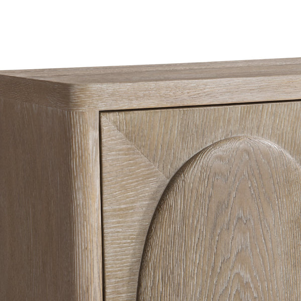 Bernhardt Bernhardt Aventura Bowfront 4-Door Buffet In Marcona Oak Veneer With Soft-Close Doors & Storage 318134