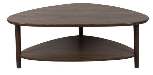 Porter Designs Porter Noma Acacia Wood Coffee Table - Mid-century Modern Oval Design With Stylish Lower Shelf Brown Wood 05-108-03-9475