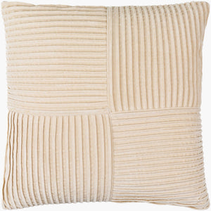 Surya Conrad Modern 18"X18" Accent Pillow - Soft Cotton, Hand-crafted Elegance For Timeless Home Decor Ivory Cotton,Cotton Crn005-2020p