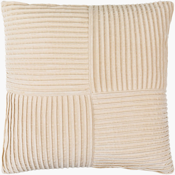 Surya Conrad Modern 18"X18" Accent Pillow - Soft Cotton, Hand-crafted Elegance For Timeless Home Decor Ivory Cotton,Cotton Crn005-2020p