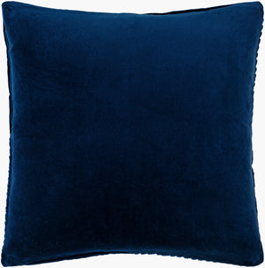 Surya Conrad Modern 18"X18" Accent Pillow - Soft Cotton, Hand-crafted Elegance For Timeless Home Decor Navy Blue Cotton,Cotton Crn006-2222d