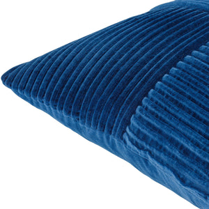 Surya Conrad Modern 18"X18" Accent Pillow - Soft Cotton, Hand-crafted Elegance For Timeless Home Decor Navy Blue Cotton,Cotton Crn006-2222d