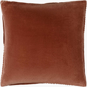 Surya Conrad Modern 18"X18" Accent Pillow - Soft Cotton, Hand-crafted Elegance For Timeless Home Decor Terracotta Cotton,Cotton Crn007-2222p