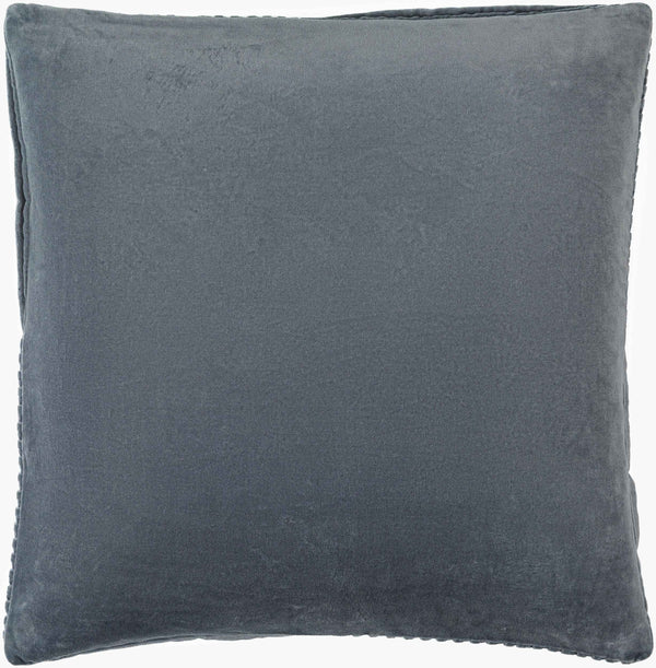Surya Conrad Modern 18"X18" Accent Pillow - Soft Cotton, Hand-crafted Elegance For Timeless Home Decor Charcoal Cotton,Cotton Crn008-2222d
