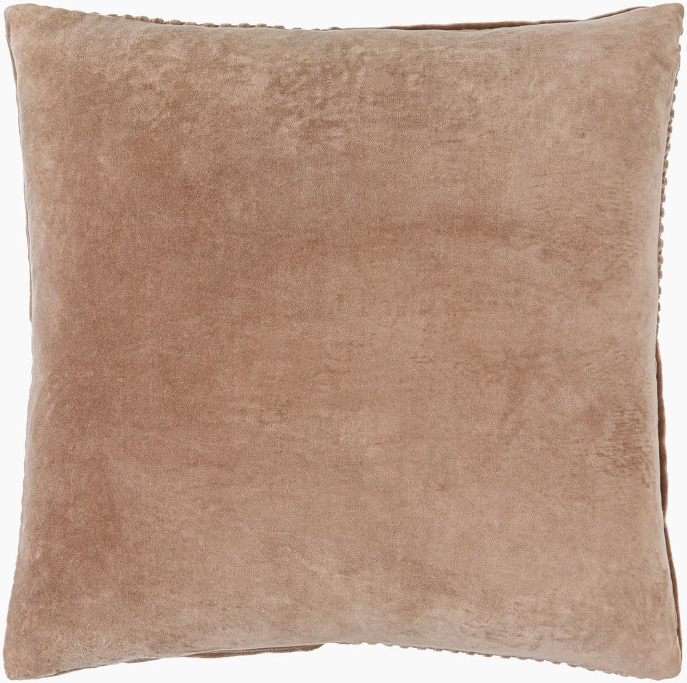 Surya Conrad Modern 18"X18" Accent Pillow - Soft Cotton, Hand-crafted Elegance For Timeless Home Decor Taupe Cotton,Cotton Crn009-2222