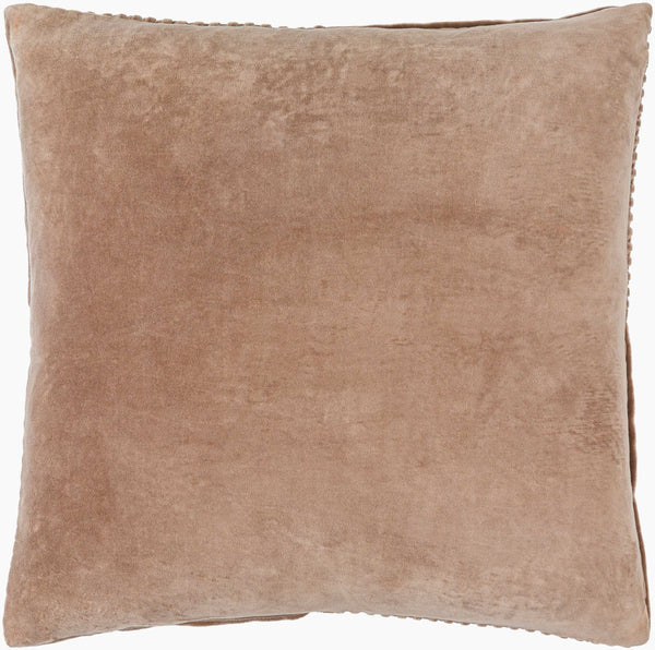 Surya Conrad Modern 18"X18" Accent Pillow - Soft Cotton, Hand-crafted Elegance For Timeless Home Decor Taupe Cotton,Cotton Crn009-2222