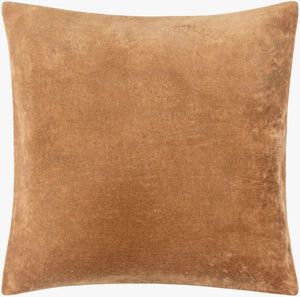 Surya Conrad Modern 18"X18" Accent Pillow - Soft Cotton, Hand-crafted Elegance For Timeless Home Decor Caramel Cotton,Cotton Crn010-2020p