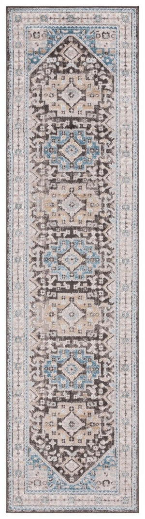 Safavieh Cornelia 211 Power Loomed 100% Polypropylene Transitional Rug Blue / Charcoal CRN211T-9