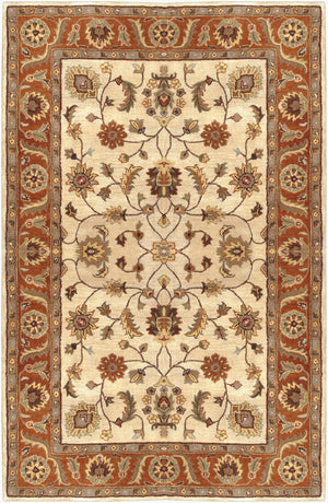 Livabliss Crowne Hand Tufted Wool Area Rug High Pile Traditional Pattern for Large Living Rooms Burnt Orange, T 12' x 15' CRN6004-1215