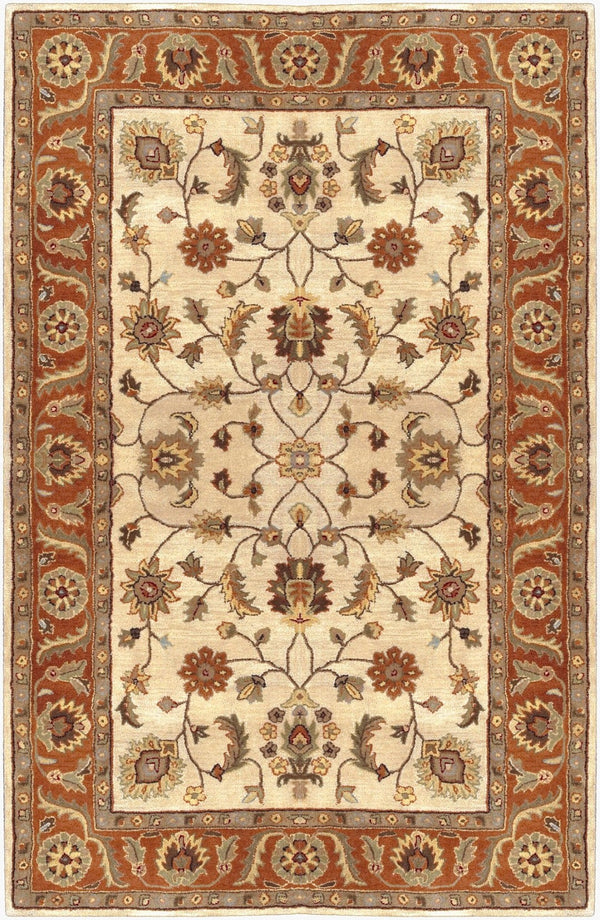 Livabliss Crowne Hand Tufted Wool Area Rug High Pile Traditional Pattern for Large Living Rooms Burnt Orange, T 12' x 15' CRN6004-1215