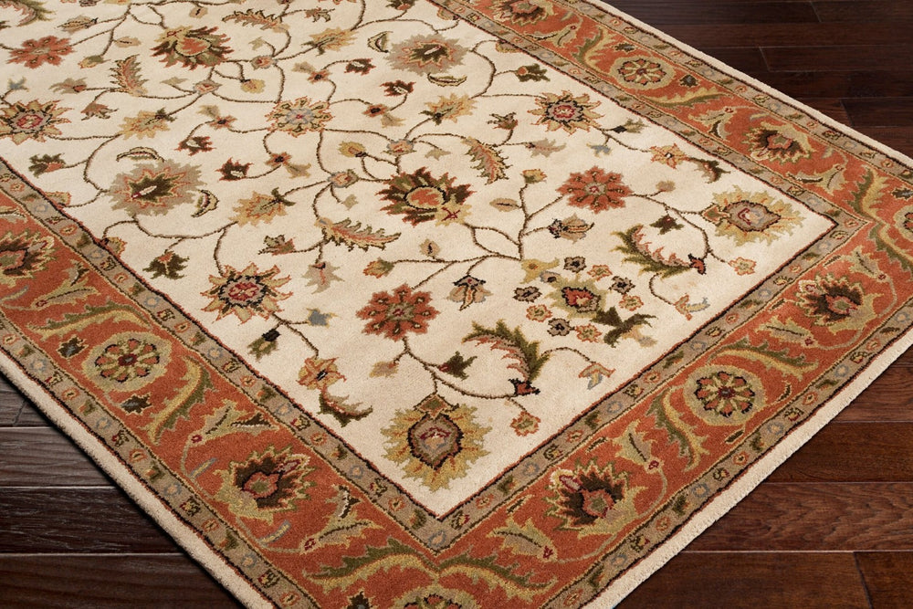 Livabliss Crowne Hand Tufted Wool Area Rug High Pile Traditional Pattern for Large Living Rooms Burnt Orange, T 8' x 8' CRN6004-8STAR