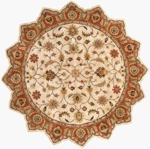 Livabliss Crowne Hand Tufted Wool Area Rug High Pile Traditional Pattern for Large Living Rooms Burnt Orange, T 8' x 8' CRN6004-8STAR