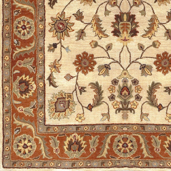 Livabliss Crowne Hand Tufted Wool Area Rug High Pile Traditional Pattern for Large Living Rooms Burnt Orange, T 12' x 15' CRN6004-1215