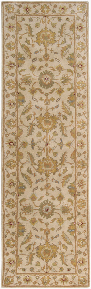 Surya Crowne Hand Tufted Wool Runner Rug Traditional Pattern for Hallways and Entryways CRN6011-268