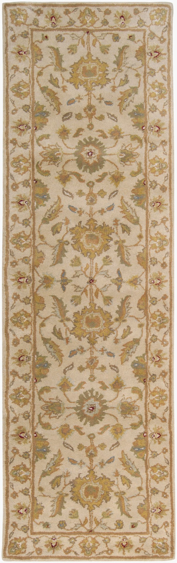 Surya Crowne Hand Tufted Wool Runner Rug Traditional Pattern for Hallways and Entryways CRN6011-268