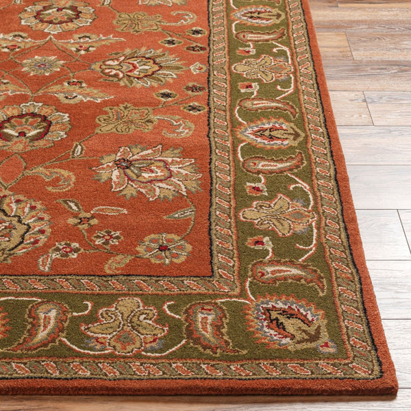 Surya Crowne Hand-tufted Wool Area Rug Traditional Pattern for Entryway or Bedroom CRN6019-23