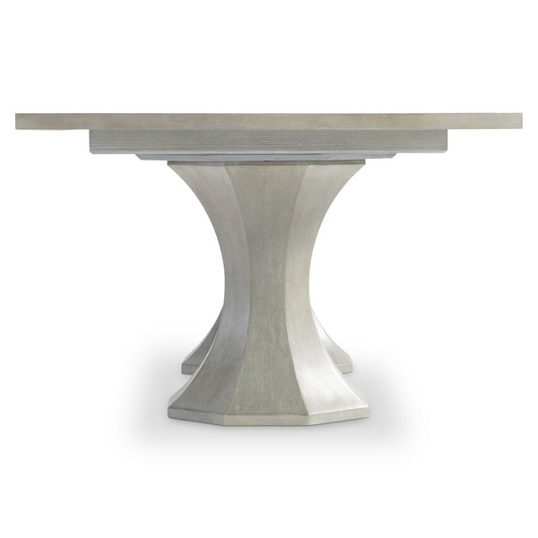 Bernhardt Bernhardt Nebbia Parquetry Dining Table With Stainless Steel Inlay, 88" Expandable Top, Octagonal Bases K1946