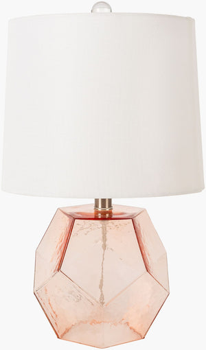 Livabliss Cirque Crystal Glass Metal Table Lamp with Linen Shade for Bedroom or Console CRQ-001