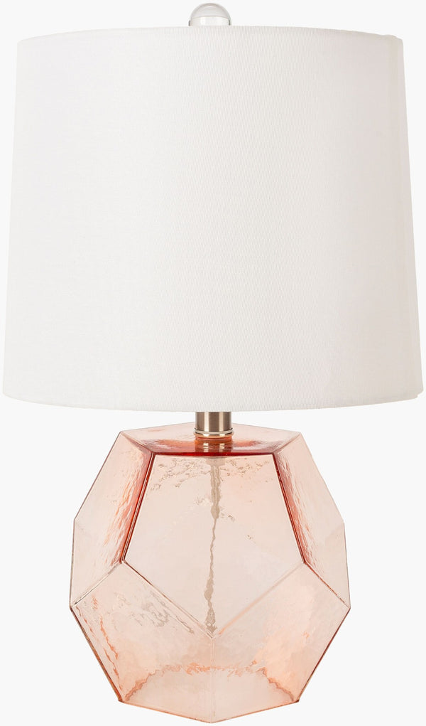 Livabliss Cirque Crystal Glass Metal Table Lamp with Linen Shade for Bedroom or Console CRQ-001