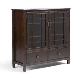 English Elm Connaught Tall Storage Cabinet - Elegant British Colonial Design In Dark Chestnut Brown Finish B136P158127