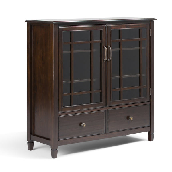 English Elm Connaught Tall Storage Cabinet - Elegant British Colonial Design In Dark Chestnut Brown Finish B136P158127