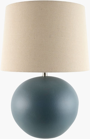 Surya Chronos 26" Elegant Accent Table Lamp With Ceramic Body & Linen Shade For Cozy Ambiance Body, Green,Shade (Outside), Cream,Shade (Inside), White,Finial, Metallic ,Nickel,Harp, Metallic ,Nickel,Cord, Translucent Ceramic,Linen,Iron Crs-002