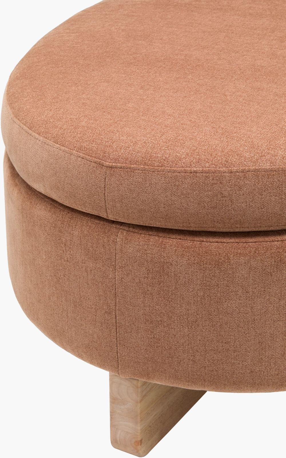 Surya Corson 20"H X 32"W X 48"D Ottoman - Stylish Polyester Upholstered Design For Home Decor & Comfort Upholstery, Peach,Base, Brown Polyester,Rubber Wood,Polyester Wrapped Foam,Polyester Wrapped Foam,Polyester,Polyfill Crsn002-203248