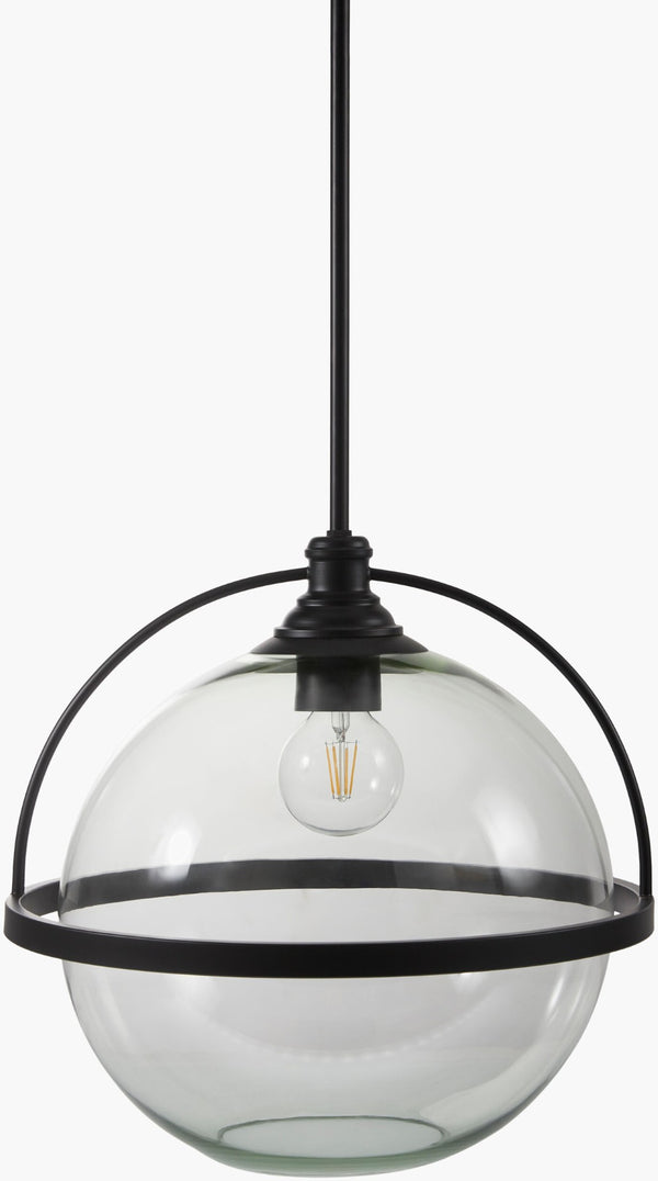 Livabliss Cortes Iron Pendant Light with Glass Shade for Kitchen Island or Dining Room CRT-001