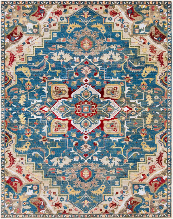Livabliss Crafty Machine Woven Synthetic Runner Rug for Hallways Entryways and High Traffic Areas Dark Blue, Navy 2'7" x 4'11" CRT2300-35