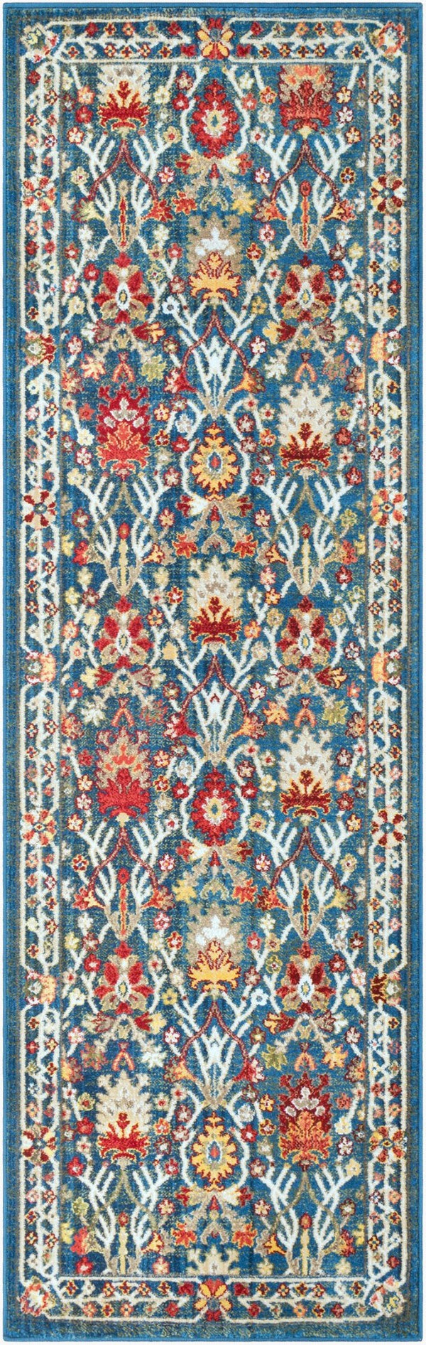 Livabliss Crafty Traditional Polypropylene Accent Rug for Entryways Hallways and High Traffic Floors Dark Blue, Navy 2'6" x 7'10" CRT2308-26710