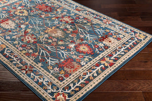 Livabliss Crafty Traditional Polypropylene Accent Rug for Entryways Hallways and High Traffic Floors Dark Blue, Navy 5'1" x 7'5" CRT2308-5174