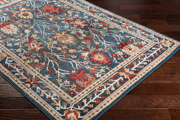 Livabliss Crafty Traditional Polypropylene Accent Rug for Entryways Hallways and High Traffic Floors Dark Blue, Navy 5'1" x 7'5" CRT2308-5174